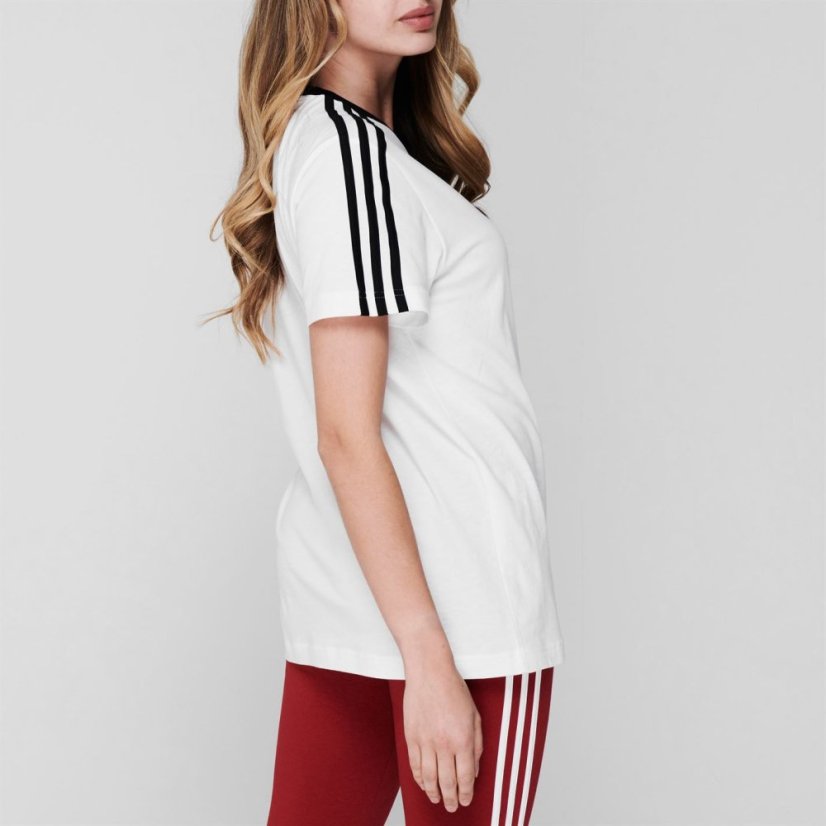 adidas Essentials 3 Stripe dámske tričko White/Black