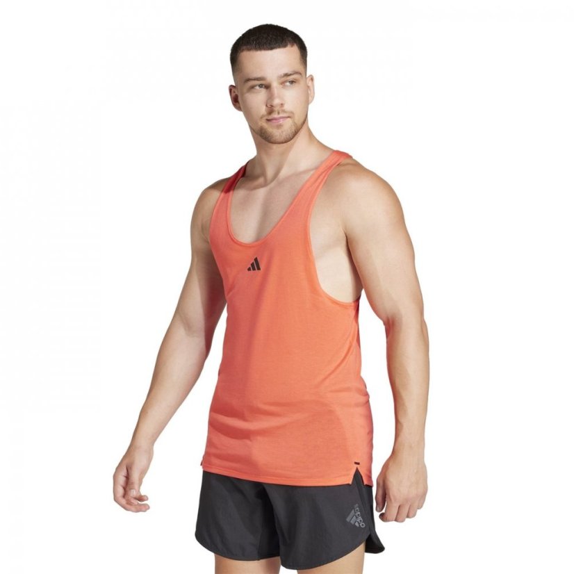 adidas Workout Stringer Tank Top Mens Red/Black