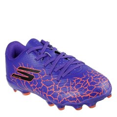 Skechers SKX 01 Juniors Firm Ground Football Boots Purple