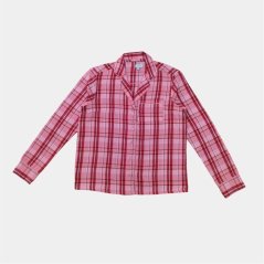Linea Women's Star Cotton Long Sleeve Pyjama Set Pink Check