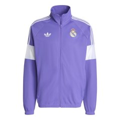 adidas Real Madrid Originals Tracksuit Top 25/26 Mens Purple