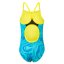 Slazenger Mesh Back Swimsuit Juniors Blue/Yellow