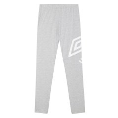 Umbro Logo Leggings Grey Marl/White