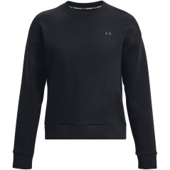 Under Armour Unstoppable Fleece Crew Sweatshirt Womens Black/White