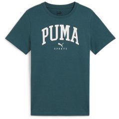 Puma Unisex Kids' Squad Big Graphic Regular Fit T-Shirt Green