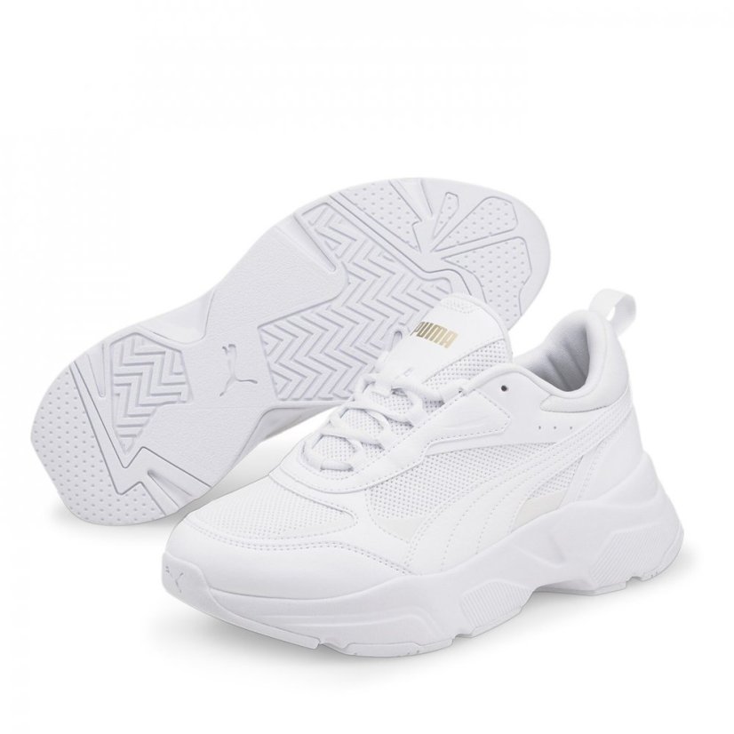 Puma Cassia Trainers Ladies White/Gold