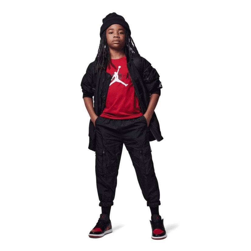 Air Jordan Air Longline Graphic T Shirt Junior Boys Red