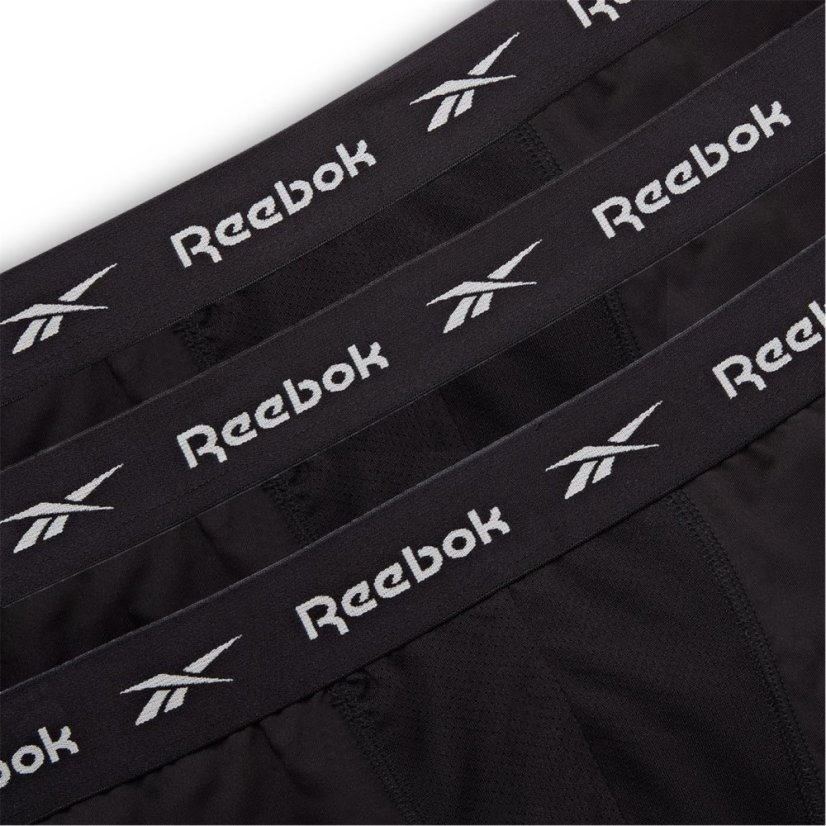 Reebok 3 Pack Performance Boxer Shorts Hogan Black