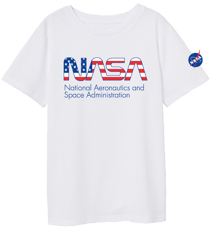 Detské tričko NASA Worm Logo White