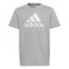 adidas Logo T Shirt Junior Gry/Wht BOS