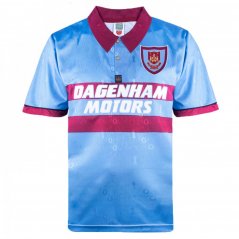Score Draw West Ham United Away Centenary Shirt 1995 Adults Blue