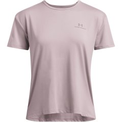 Under Armour Women's RUSH Short Sleeve Performance Gym Top TETRA GRAY TETR