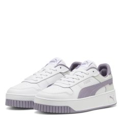 Puma Carina Street Jr White/Plum/Silv