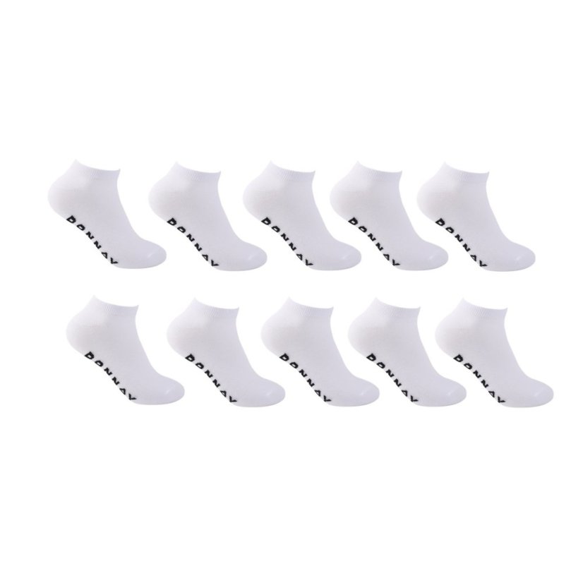 Donnay 10 Pack Trainer Socks Plus Size White