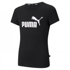 Puma No1 Logo QT Tee Junior Girls Black/White
