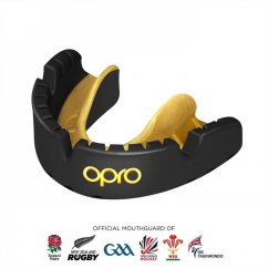 Opro Self-Fit Gold Level Mouth Guard For Braces Adults Black/Gold