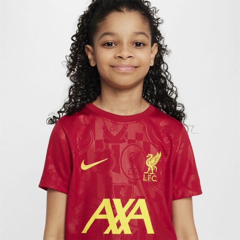 Nike Liverpool Academy Pro Pre Match Shirt 2024 2025 Juniors Red