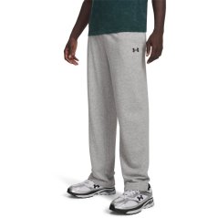 Under Armour Men's Rival LW Pant Open Hem Fleece Joggers Grey/Black