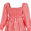 Miso Women's Check Milkmaid Dress Red/White