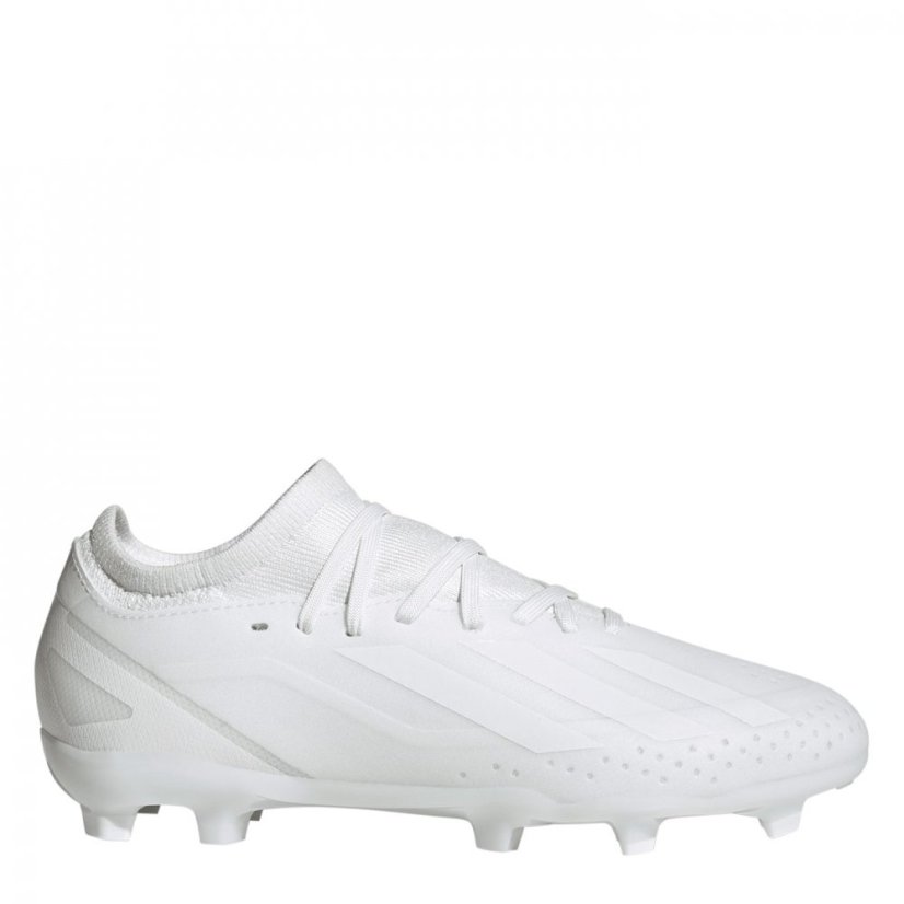 adidas X Crazyfast League Childrens Firm Ground Boots White/White