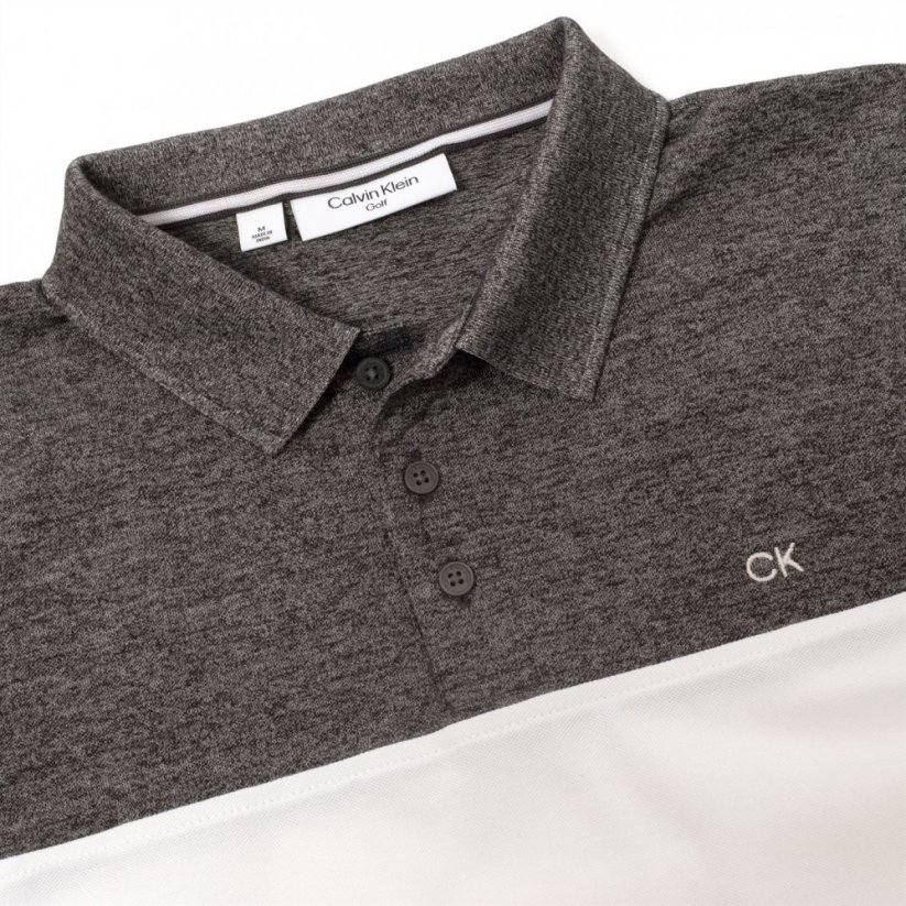 Calvin Klein Golf Block Polo Shirt Cha-Wht