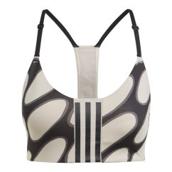 adidas Adidas X Marimekko Aeroimpact Training Light-Suppo Low Impact Sports Bra Womens Black/Lbrown