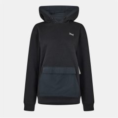 Everlast Men's Utility Contrast Panel Cotton Long Sleeve Hoodie Black