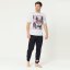 Character Mens Star Wars Short Sleeve Pj Set White/Black