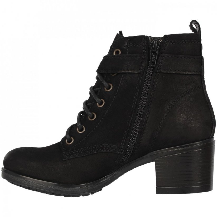 Linea Lace Heel Boot Black