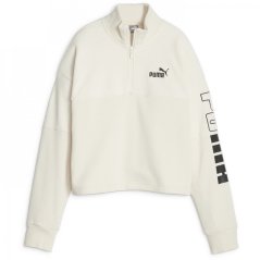 Puma PWR quarter Zip Fleece Top Black