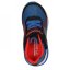 Skechers Lighted Gore & Strap Sneaker Clear Low-Top Trainers Boys Black/Red/Blue
