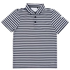 Slazenger Stripe Polo Shirt Junior Navy