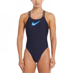 Nike Swim HydraStrong 3D Swoosh Swimsuit. Midnight Navy