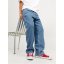 Jack and Jones Men's Eddie Worker Straight Leg Jeans Blue Denim