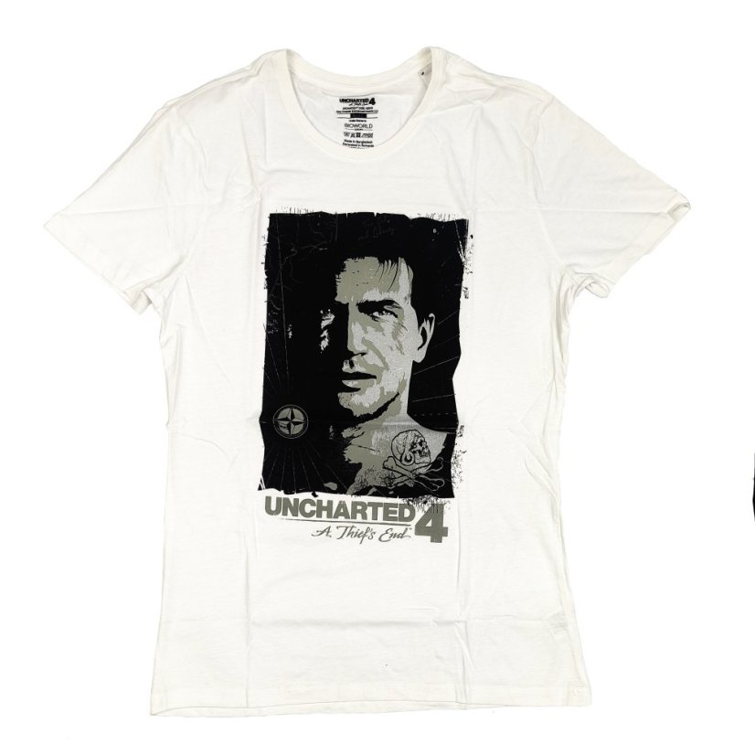 Official Uncharted 4 T Shirt Mens Drake Compas