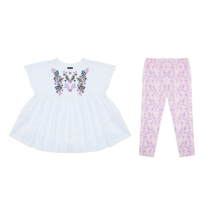 Firetrap T-shirt and Legging Set Infants White Floral