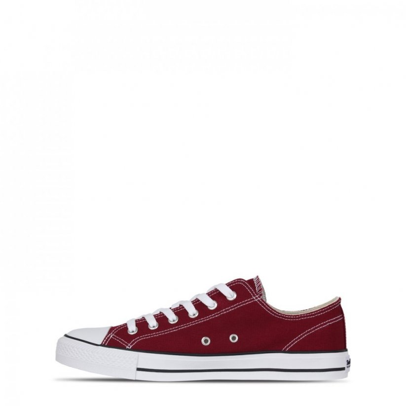 SoulCal Canvas Low Mens Trainers Burgundy