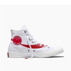 Converse Unisex Adults Chuck Taylor All Star Canvas High-Top Trainers White/Racing