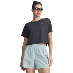 Under Armour Womens Explor Trail Run Short Sleeve Performance Top Anthracite