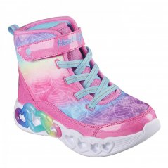 Skechers Infinite Heart Lights - Lovin Snow Boots Girls Pink/Multi