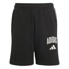 adidas Unisex Kids' Jersey Jogger Shorts Black/White