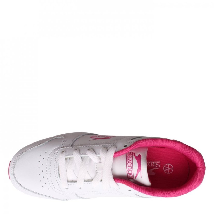 Slazenger Classic Junior Trainers White/Cerise