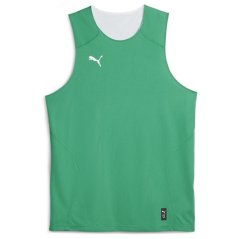 Puma Men's Hoops Team Reverse Practice Performance Basketball Jersey Pepper Green