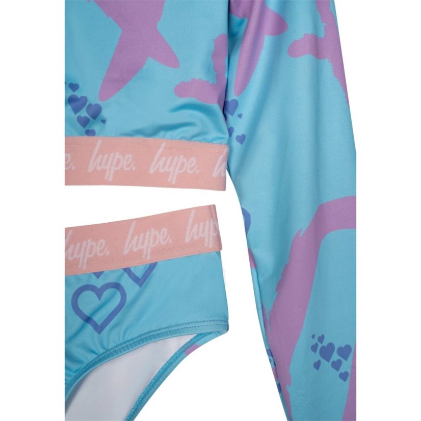 Hype Kids' Heart One Piece Swimsuit Pink