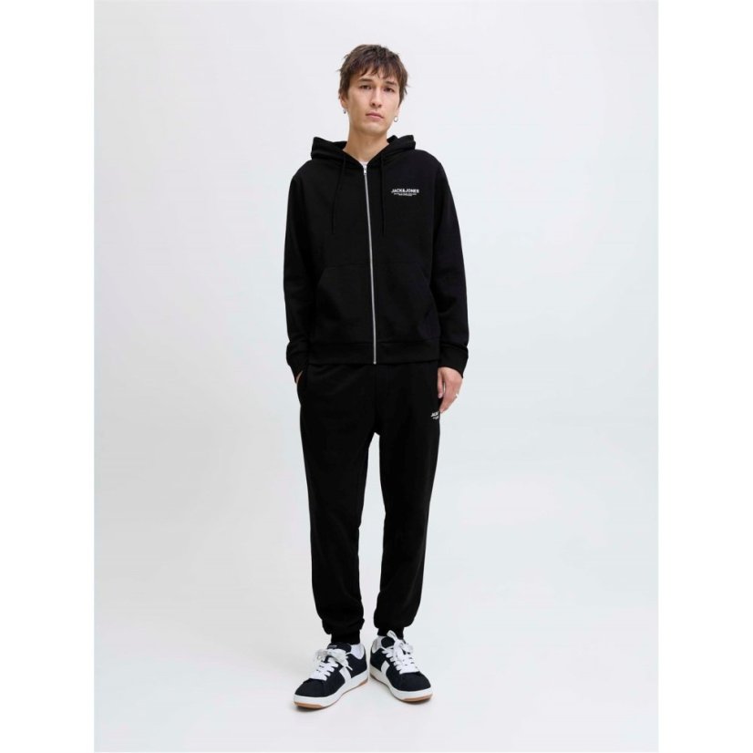 Jack and Jones Mason Zip Hoodie Tracksuit Co-ord Set Mens Black