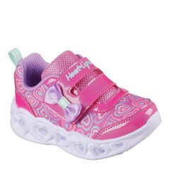 Skechers Kids Heart Lights Boogie Land Light Up Trainers Pink