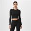 USA Pro Long Sleeve Crop Top Womens Black