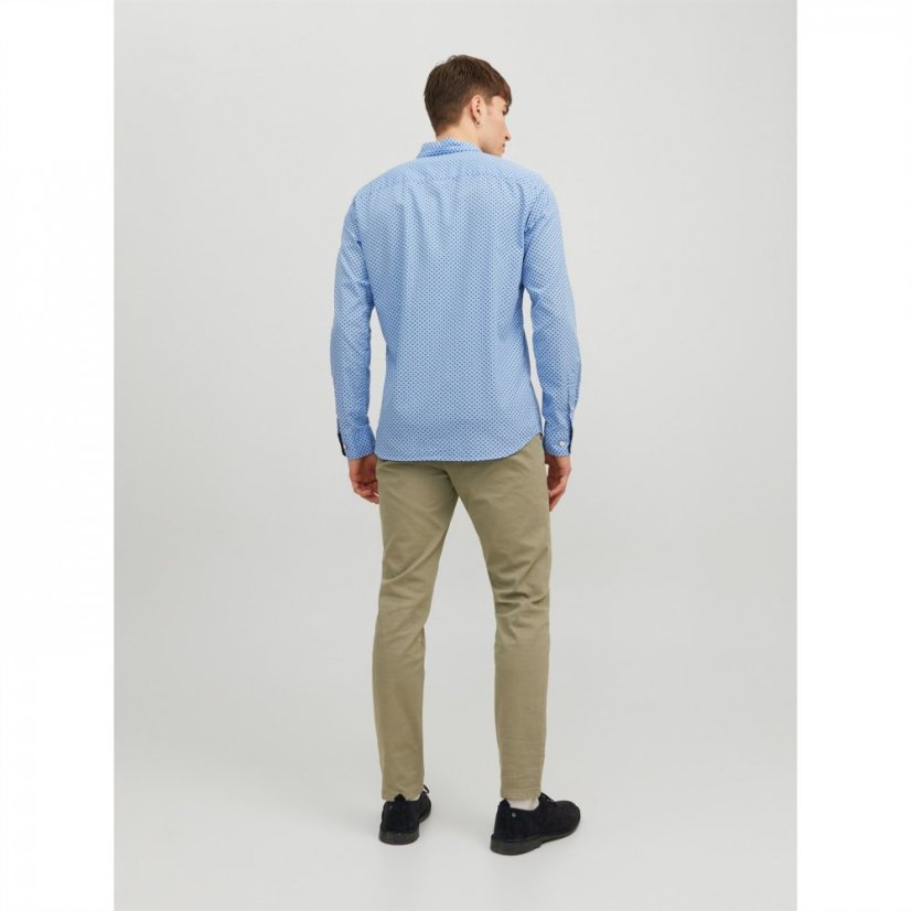 Jack and Jones Jeremy Detail Long Sleeve Shirt Cashmere Blue