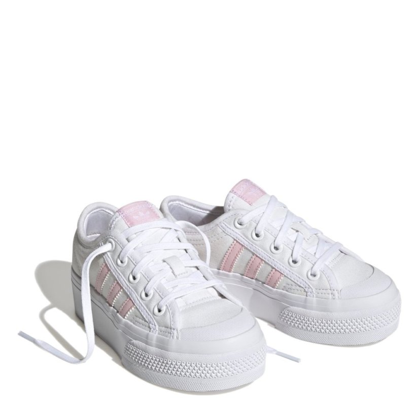 adidas Nizza Platform Shoes Childrens White