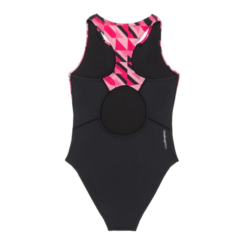 Slazenger Kids' Slaz One Piece Swimsuit Black/Pink